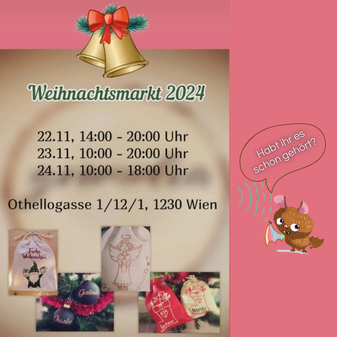 Die kleine Fledermaus Ulli Anders am Weihnachtsmarkt 2024